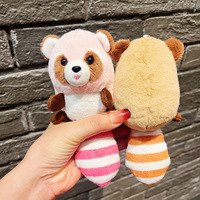 Dessin animé peluche sac pendentif saisir Machine peluche poupée mignon longue queue raton laveur porte-clés peluche