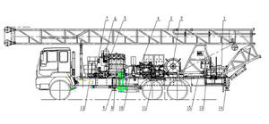 Professionele HFSPC-1000 Mast Dubbele Power Dubbele Lier 1000 M Gebruikt Truck Gemonteerd Waterput <span class=keywords><strong>Rig</strong></span> - Product Image 5