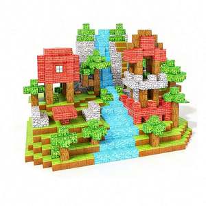 Wholesale Magnetic PVC Building Cubes STEM Educational Sensory Construction Toy Learning <b>Blocks</b> Creative Stacking Set Fantasy - Product Image 1