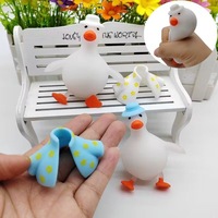 Jouet Squishy Canard Photochromique Créatif, Jouet Promotionnel Anti-stress à Couleurs Changeantes, Animal de Dessin Animé Rétractable