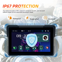 Podofo Layar Carplay Portabel Sepeda Motor 7 Inci Monitor Carplay Nirkabel/Android Auto IP67 Tahan Air Airplay Android Cast BT