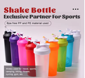 מדגם חינם לוגו מותאם אישית 400 מ "ל/600 מ ל אימון כושר חלבון בקבוקים בלנדר שייקר עם שתייה ישירה וסגנון מצופה - Product Image 3