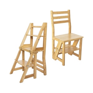 Chaise <span class=keywords><strong>escabeau</strong></span> pliante - Étagère <span class=keywords><strong>escabeau</strong></span> pliable en <span class=keywords><strong>bois</strong></span> - Marchepieds de bibliothèque, étagère à livres, support pour <span class=keywords><strong>plantes</strong></span> pour le rangement et la décoration - Product Image 1