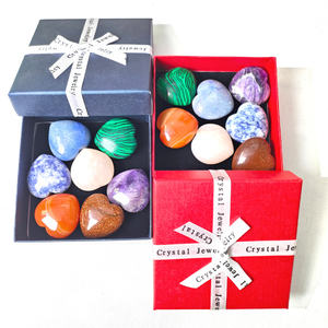 Fournisseur mondial Guérison spirituelle Cristal Rêve Améthyste Tache Bleue Pierre Multi Matériel Coeur Sept Chakras Ensemble pour Souvenir - Product Image 4