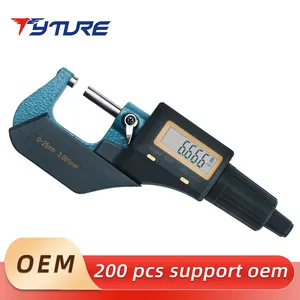 Micrômetro digital 0-25mm, micrômetro eletrônico 0.001mm, medidor externo de espessura, ferramentas de medição