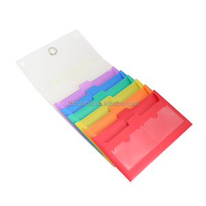 Nhựa PP tùy chỉnh 7 Pocket A5/A4 Kích thước tầng tường Organizer treo mở rộng tập tin thư mục với bốn thẻ kinh doanh túi - Product Image 5