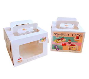 Magnifique boîte à gâteau de Noël rouge 10x10x10 pouces avec revêtement UV pour chewing-gum, aliments pour bébés, croustilles, <span class=keywords><strong>parfum</strong></span> inclus, base à gâteau - Product Image 4