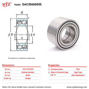 Roulements à billes en acier chromé NYZ de moyeu de roue DAC3055W de haute qualité pour la fabrication automatique nouvel état - Product Image 4