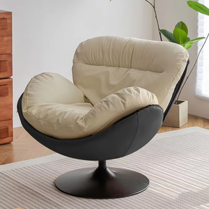 <span class=keywords><strong>Poltrona</strong></span> Girevole Confortevole - Sedia Singola Moderna e Minimalista <span class=keywords><strong>per</strong></span> Soggiorno, Balcone o Camera da Letto - Sedia <span class=keywords><strong>per</strong></span> Relax e Lettura - Product Image 4