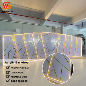 Telón de Fondo LED Liso, Telón de Fondo de PVC Blanco con Luz, Decoración para Bodas, Decoración para Eventos - Product Image 2