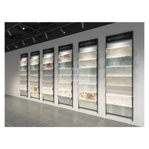 Custom Showroom Rug Rubber Blanket Boucle Hanging Wall Metal Frame Wallpaper Mural Rack Fabric Carpet Tapestry Simple Display