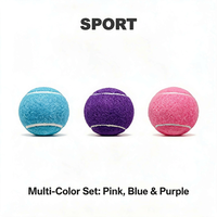 Balle de padel professionnelle à haute élasticité, 45-55% laine, entraînement rose, compétition, multicolores, balles de tennis pour cage d'entraînement
