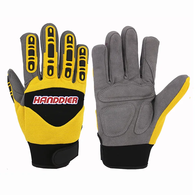 Customized Workshop Washable Custom Anti-Impact Anti-Slip Mechanic Work Gloves