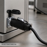 Câble assemblé LP20 à 2 conducteurs avec prise étanche, connexion d'alimentation industrielle avec capuchon anti-poussière, faisceau de câblage de longueur personnalisée, vente en gros OEM
