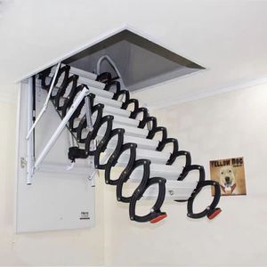 Escalier de grenier moderne entièrement automatique et pliable en acier au carbone, alliage titane-magnésium, échelle télescopique pour grenier, échelles extensibles - Product Image 5