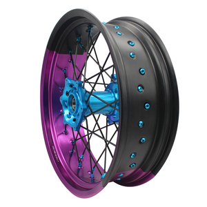 Roues de moto tout-terrain en alliage d'aluminium bicolores de <span class=keywords><strong>17</strong></span> <span class=keywords><strong>pouces</strong></span>, marque OEM, garantie de 12 mois pour YZ 250 YZF450 - Product Image 5
