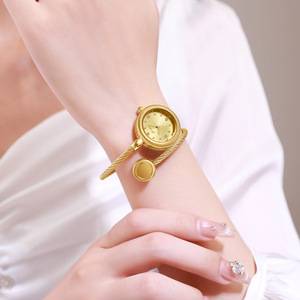 Nuevo Reloj de Pulsera Elegante para Mujer, Reloj de Cuarzo Dorado con Diamantes, Venta al Por Mayor - Product Image 5
