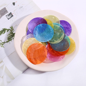 Ang đi 50 mét Nhà Máy Giá tự nhiên vòng trắng capiz vỏ số lượng lớn cho trang trí đám cưới thủ công mỹ nghệ capiz vỏ với lỗ - Product Image 5