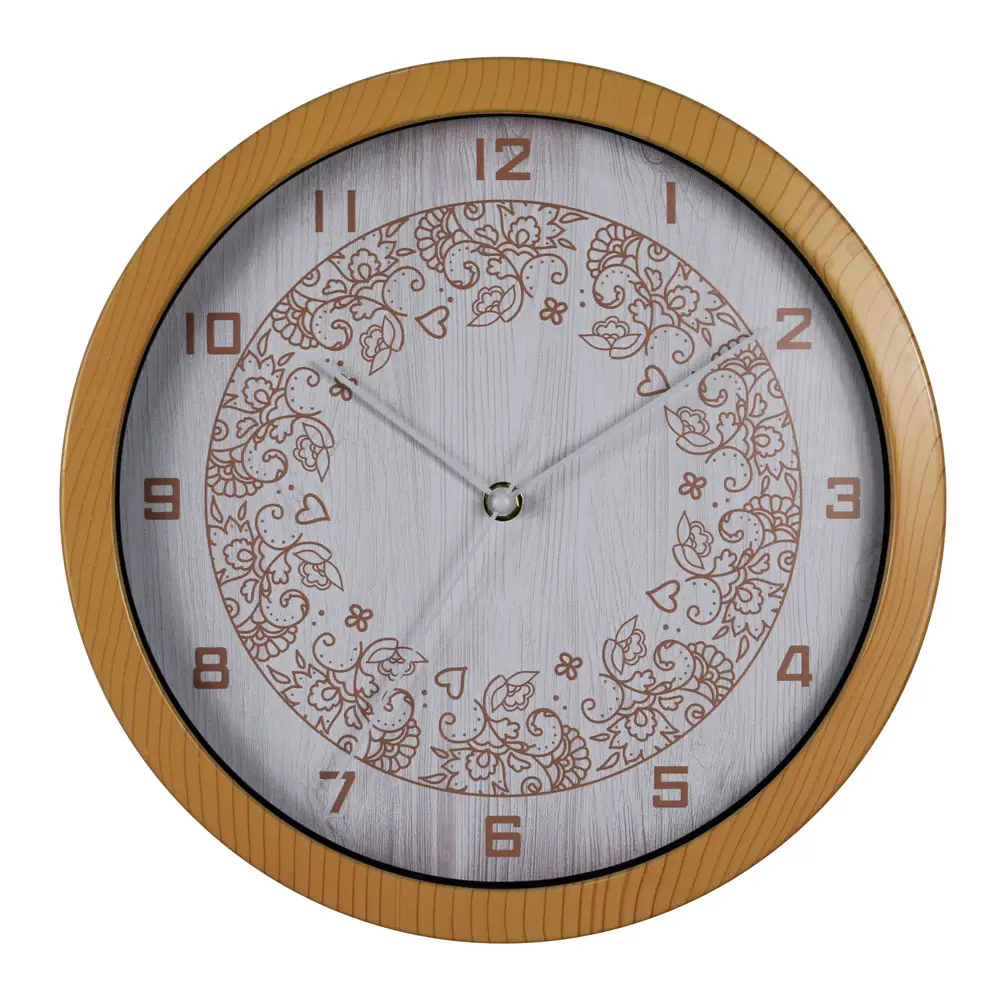 Designer Clock Classic Free Sample Available Plastic Wooden Wall Clock 12Inch