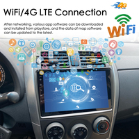 8 + 128GB GPS Navigation Android 13 AI Voice Autoradio pour Toyota Corolla 10 E140 E150 2006-2013 Wireless CarPlay Multimedia Video