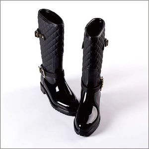 Botas de montar a caballo con logotipo personalizado al por mayor, Botas de lluvia altas para mujer, Botas de lluvia de PVC para mujer para senderismo al aire libre - Product Image 5