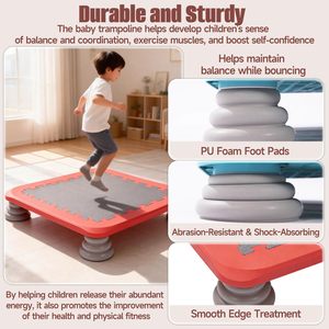Trampolín Infantil, Equipo de Entrenamiento Sensorial, Cama Elástica para Interiores, Juguete Deportivo para Bebés, Tabla de Salto para Niños - Product Image 4