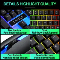 Le plus récent clavier de jeu rétroéclairé TF230 combos souris ergonomique muet sans fil mini multimédia pleine grandeur clavier souris combos