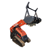 Mini-chargeuse sur chenilles diesel COUGARS CG827 25HP Kubota D1105 CE EPA avec godet mélangeur pour coulage de béton sur site