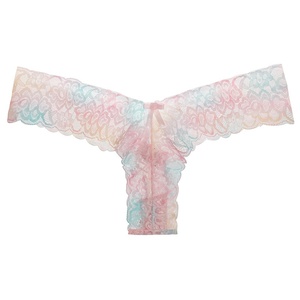 Braguitas de Bikini Triangulares de Cintura Baja para Mujer, Ligeras y Transpirables, con Estampado Floral de Encaje y Algodón, Estilo Pure Desire - Product Image 5