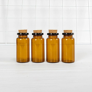 Chai thủy tinh màu nâu <span class=keywords><strong>3ml</strong></span> thủy tinh rỗng có nhu cầu chai thủy tinh màu hổ phách lọ thủy tinh tùy chỉnh Lưu trữ chai trôi với nút chai - Product Image 3