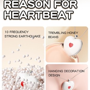 Wholesale Love Heart Pendent <strong>Vibrator</strong> Hidden Design Female Necklace Shaped 10-Speed Frequency <strong>Vibration</strong> Massage Jumping <strong>Egg</strong> - Product Image 3