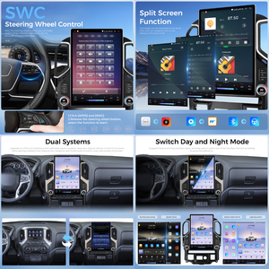 Podofo 15.6'' pour Chevrolet Silverado 1500/GMC <span class=keywords><strong>Sierra</strong></span> 1500 8 cœurs 4+64G Autoradio sans fil CarPlay/Android Auto GPS WiFi 4G ODM - Product Image 3