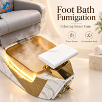 Fauteuil de pédicure multifonctionnel inclinable avec système de bain d'huile et de vapeur automatique pour institut de beauté, directement de l'usine