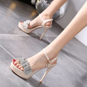 Nouvelles chaussures pour femmes, talons super hauts de 13 cm, chaussures de soirée sexy, talons scintillants en strass, chaussures à talons pour femmes, sandales à talons - Product Image 4
