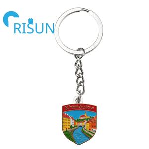 Usine tchèque républicain Prague voyage Souvenir porte-clés personnalisé métal émail république tchèque carte drapeau breloques porte-clés porte-clés - Product Image 4