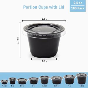 One-piece 3.25oz Butter Packaging Biodegradable Portion Container Disposable pp Plastic Single Wall Restaurant Use <b>Sauce</b> Cup Cup - Product Image 3