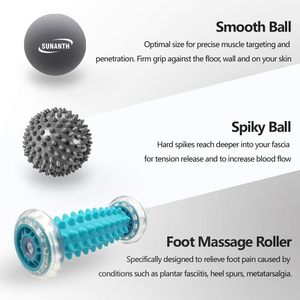 Juego de masaje de tejido profundo MR Sports, rodillo masajeador de pies, bolas puntiagudas de Lacrosse hechas de goma duradera para aliviar la fascitis Plantar - Product Image 2
