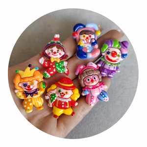Résine Kawaii dessin animé <span class=keywords><strong>Clown</strong></span> fille Flatback Figurines Scrapbook bricolage fête épingle à cheveux embellissements artisanat accessoires - Product Image 2