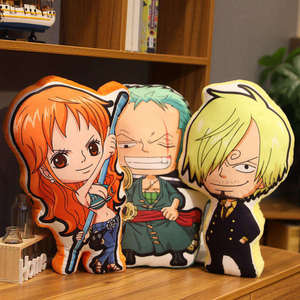 9 Styles 30CM Oreiller en peluche Anime <span class=keywords><strong>Luffy</strong></span> Zoro Nami Doux et confortable Coussin <span class=keywords><strong>de</strong></span> dossier Décoration <span class=keywords><strong>de</strong></span> la maison Cadeaux Jouet en peluche Anime - Product Image 3