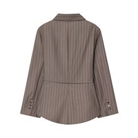 Tenues pour femmes, ensemble 2 pièces, blazer à manches longues rayé à lacets, pantalon décontracté, tenue de bureau élégante pour femmes, costumes pour femmes automne-hiver