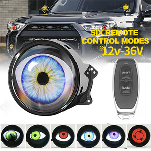 Promotion : Phares LED de Voiture 12V <span class=keywords><strong>3</strong></span> Pouces à 6 Modes, Feux de Brouillard Dynamiques Clignotants Effet Yeux de Diable, Projecteurs LED, Accessoires d'Éclairage Automobile - Product Image 6