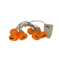 Guirlande lumineuse LED citrouille d'Halloween à piles, lampe pour fête, décoration d'ambiance d'Halloween intérieure et extérieure