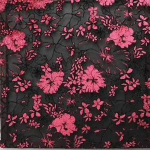 2024 hot sale fashion design burnout velvet knitting fabric for dress