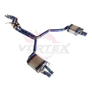 ท่อไอเสียแบบ Catback วาล์ว Vortex Blue Titanium สำหรับ Audi A7 C7 3.0T ปี 2010-2018 พร้อมปลายท่อสีฟ้าเบิร์นแบบ Quad และระบบเสียง - Product Image 3