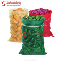 25kg 30kg 45x75cm 50x80cm PP Leno Mesh Netzakken voor landbouw, fruitverpakkingen voor aardappelen, uien, knoflook