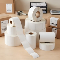 Étiquettes synthétiques personnalisées 50x25 58x40 58x60 100x50 100x100 100x150, étiquettes en PP mat, emballage, étiquettes d'expédition synthétiques thermiques, papier pour étiquettes