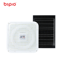 Plafonnier LED rond et carré de 250W à énergie solaire avec télécommande pour cabanon, porche, patio, garage, maison intelligente