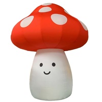 Ballon gonflable géant personnalisé avec logo imprimé, design champignon moderne, décor féerique accrocheur, ventilateur intégré, publicitaire, étanche