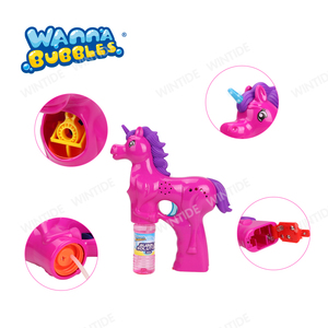 Juguete Infantil Unisex, Pistola de Burbujas de Unicornio con Luces LED, Hecha de Plástico PP Resistente - Product Image 3