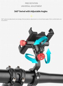 Soporte para Teléfono <span class=keywords><strong>de</strong></span> Bicicleta, Soporte <span class=keywords><strong>de</strong></span> Aleación para Teléfono <span class=keywords><strong>de</strong></span> Bicicleta, Soporte Antideslizante para Manillar <span class=keywords><strong>de</strong></span> Bicicleta y Motocicleta, Clip para Todos los Teléfonos Celulares - Product Image 4